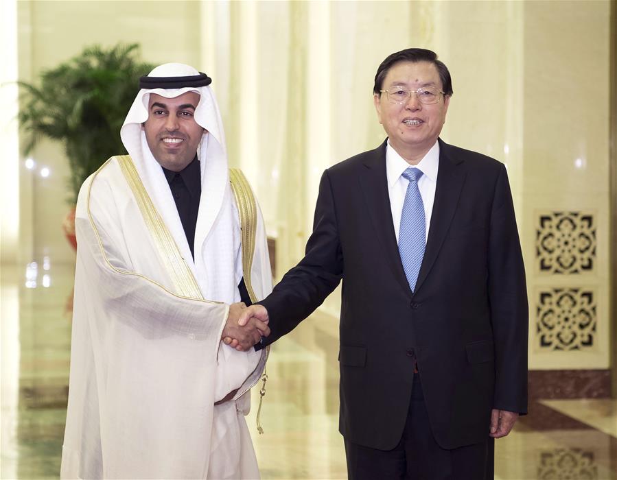 CHINA-BEIJING-ZHANG DEJIANG-ARAB PARLIAMENT SPEAKER-TALKS (CN)