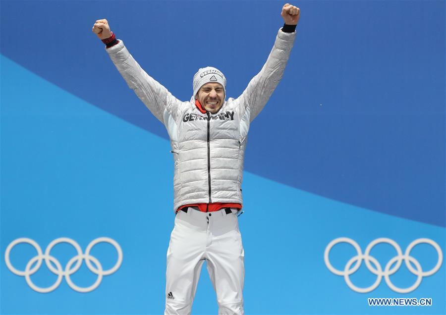 (SP)OLY-SOUTH KOREA-PYEONGCHANG-BIATHLON-MEN'S 10KM SPRINT-MEDAL CEREMONY