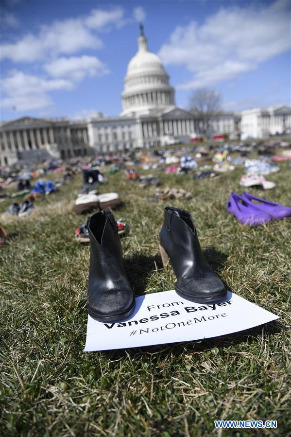 U.S.-WASHINGTON D.C.-SCHOOL SHOOTINGS-PROTEST-SHOES