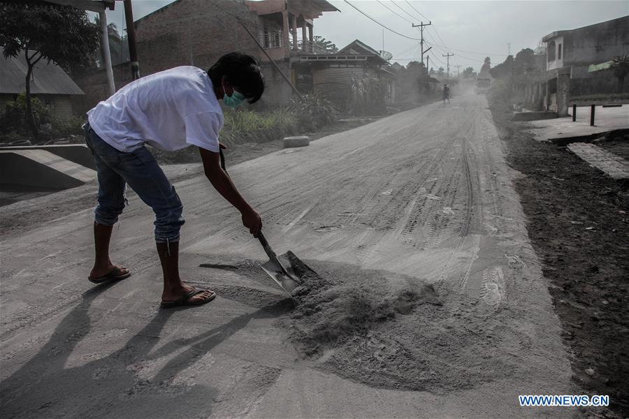 INDONESIA-NORTH SUMATERA-MOUNT SINABUNG-AFTER ERUPTION