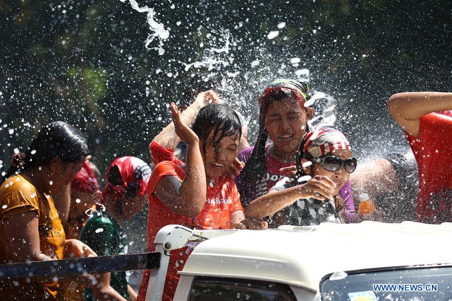 MYANMAR-YANGON-TRADITIONAL WATER FESTIVAL