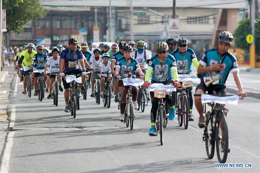 PHILIPPINES-MANILA-WORLD BICYCLE DAY-PLASTIC BAG-FREE DAY