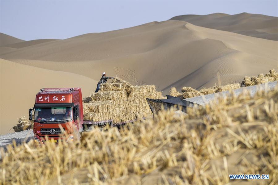 CHINA-XINJIANG-TAKLIMAKAN-DESERT ROAD-UNDER CONSTRUCTION (CN)