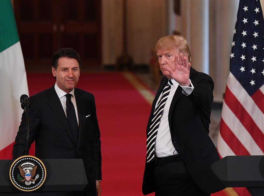 U.S.-WASHINGTON D.C.-TRUMP-ITALY-PM-PRESS CONFERENCE