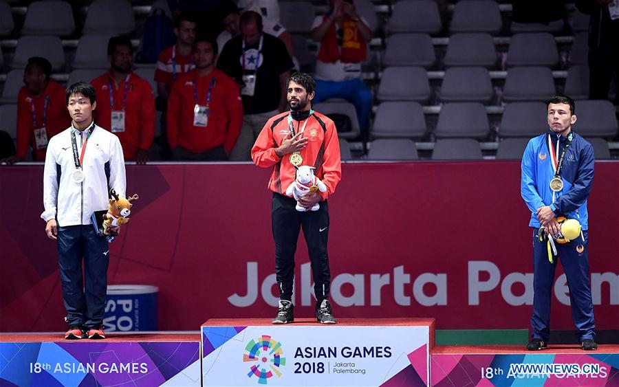 (SP)INDONESIA-JAKARTA-ASIAN GAMES-WRESTLING-MEN'S FREESTYLE 65 KG