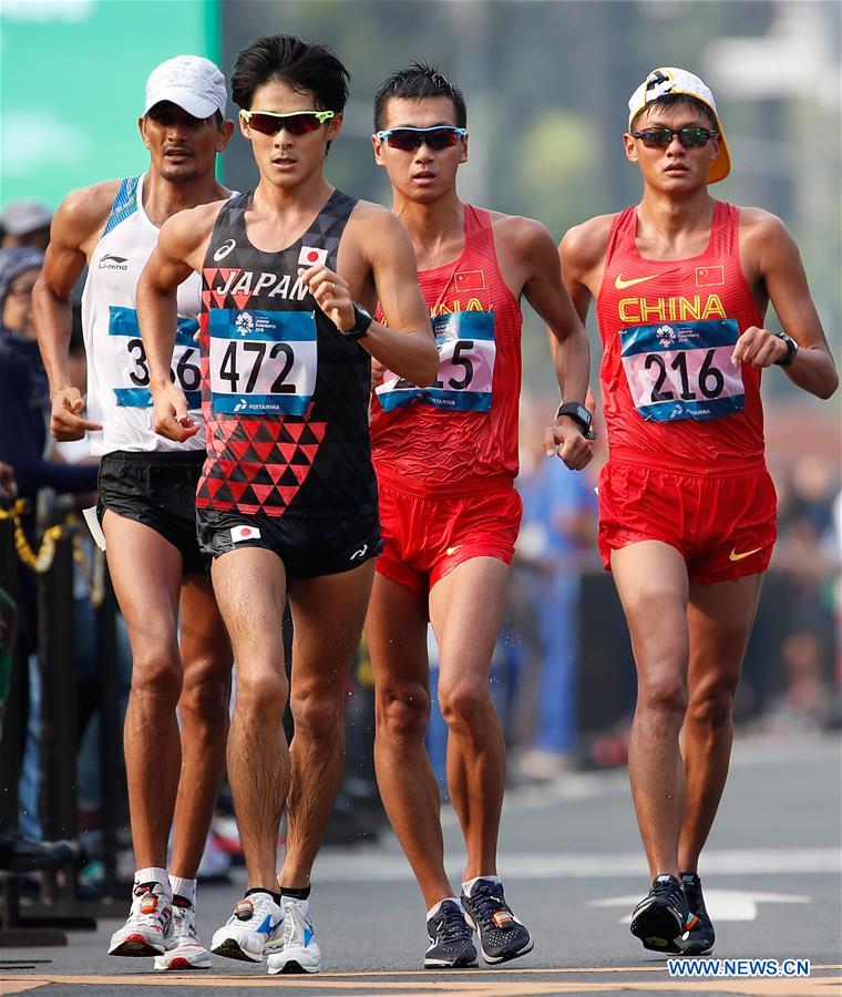 (SP)INDONESIA-JAKARTA-ASIAN GAMES-ATHLETICS-MEN'S 50KM WALK