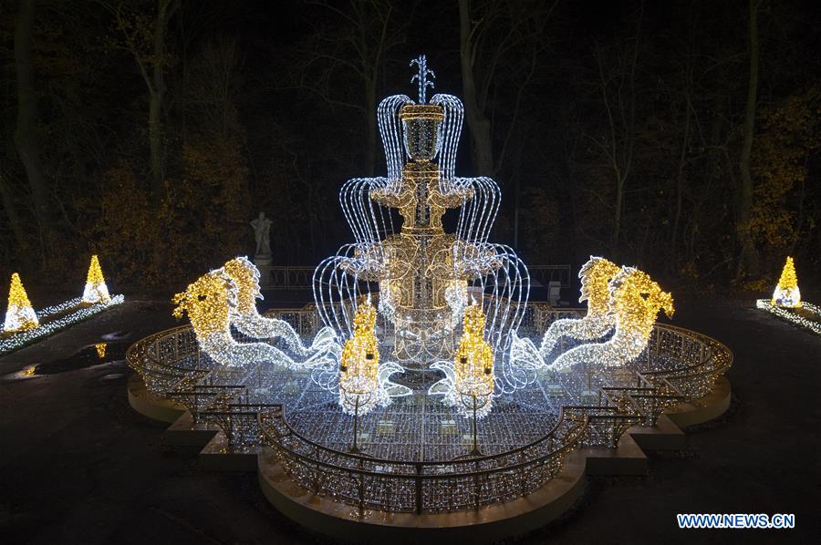 POLAND-WARSAW-WILANOW PALACE-EXHIBITION-ROYAL GARDEN OF LIGHT