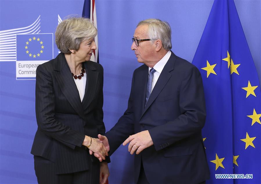 BELGIUM-BRUSSELS-EUROPEAN COMMISSION-PRESIDENT-UK-PM-MEETING