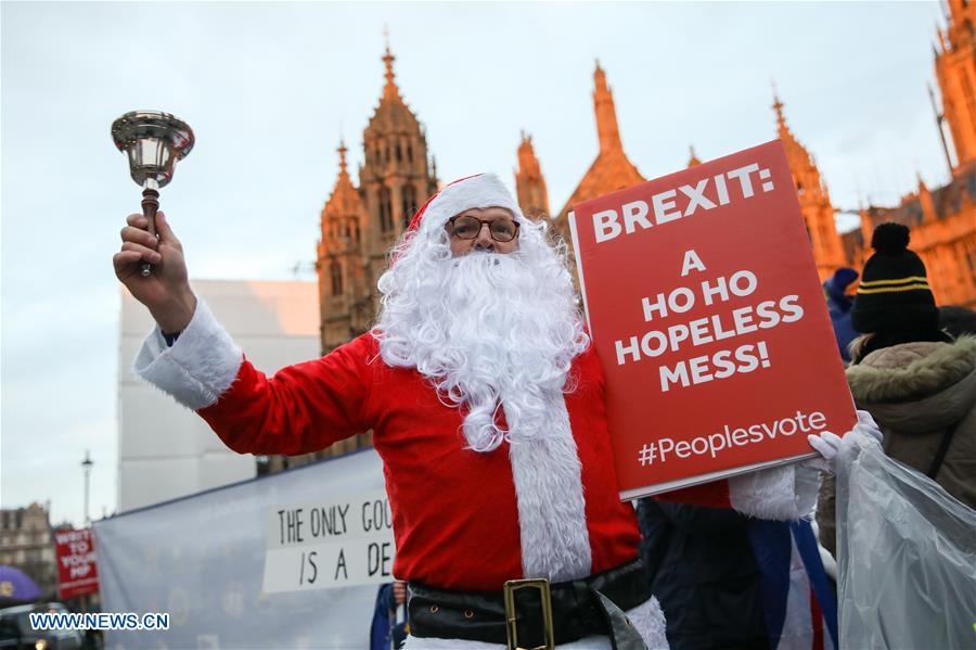 BRITAIN-LONDON-BREXIT VOTE-PUTTING OFF-PROTEST