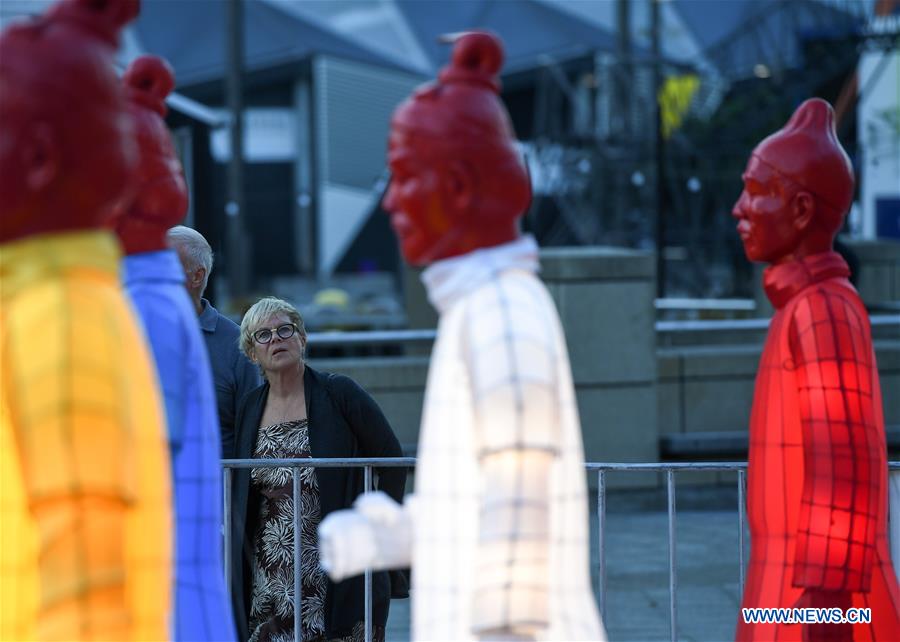 NEW ZEALAND-WELLINGTON-TERRACOTTA WARRIORS-LANTERN