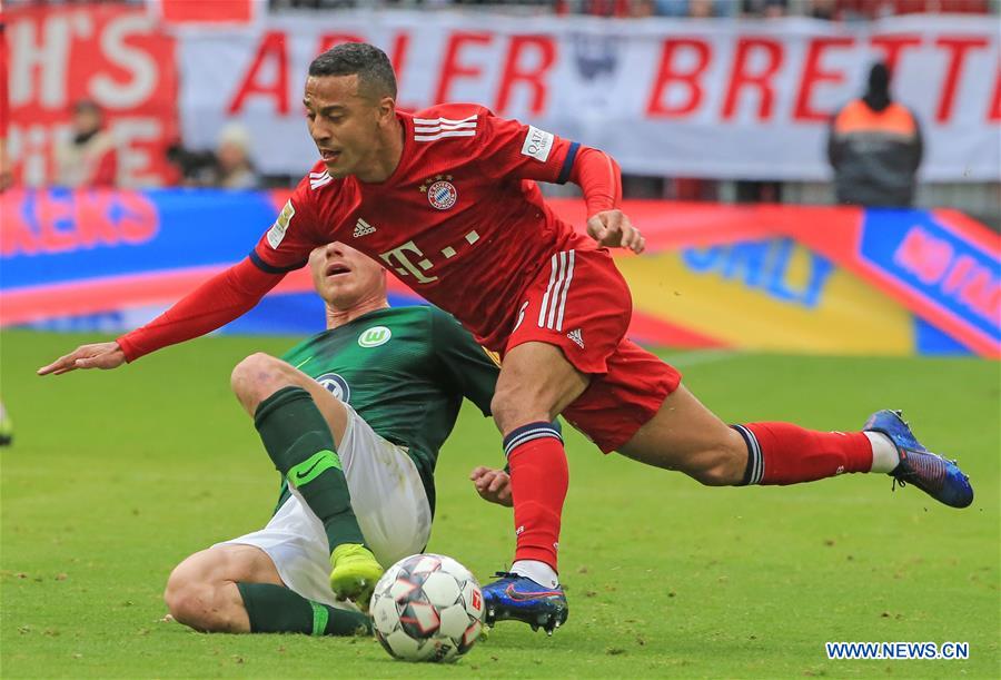 (SP)GERMANY-MUNICH-SOCCER-BUNDESLIGA-BAYERN MUNICH VS WOLFSBURG