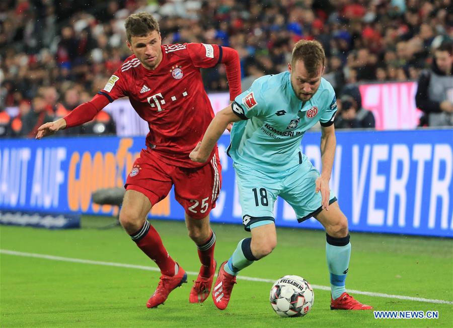 (SP)GERMANY-MUNICH-SOCCER-BUNDESLIGA-BAYERN MUNICH VS MAINZ