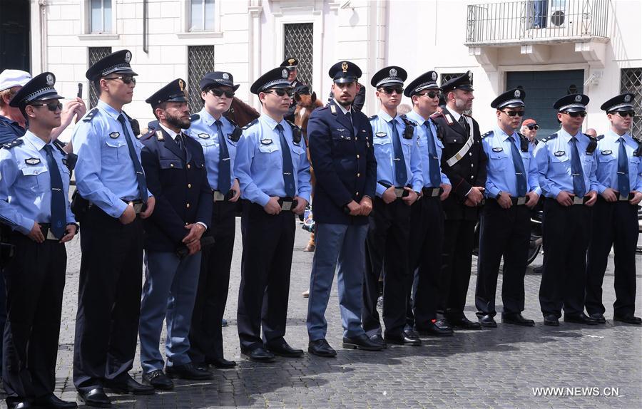 CHINA-ITALY-POLICE-JOINT PATROL