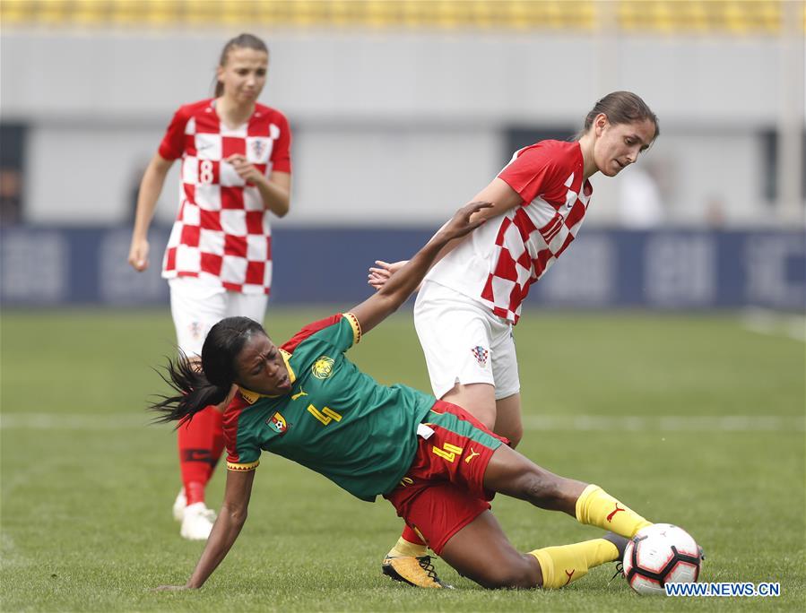 (SP)CHINA-WUHAN-FOOTBALL-INTERNATIONAL WOMEN'S FOOTBALL TOURNAMENT WUHAN 2019-CAMEROON VS CROATIA (CN)