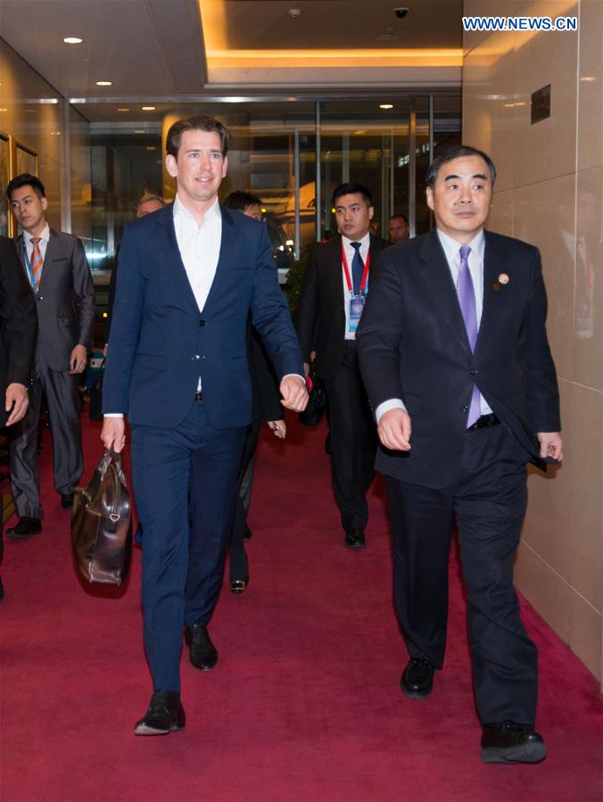 (BRF)CHINA-BEIJING-BELT AND ROAD FORUM-AUSTRIAN CHANCELLOR-ARRIVAL (CN)