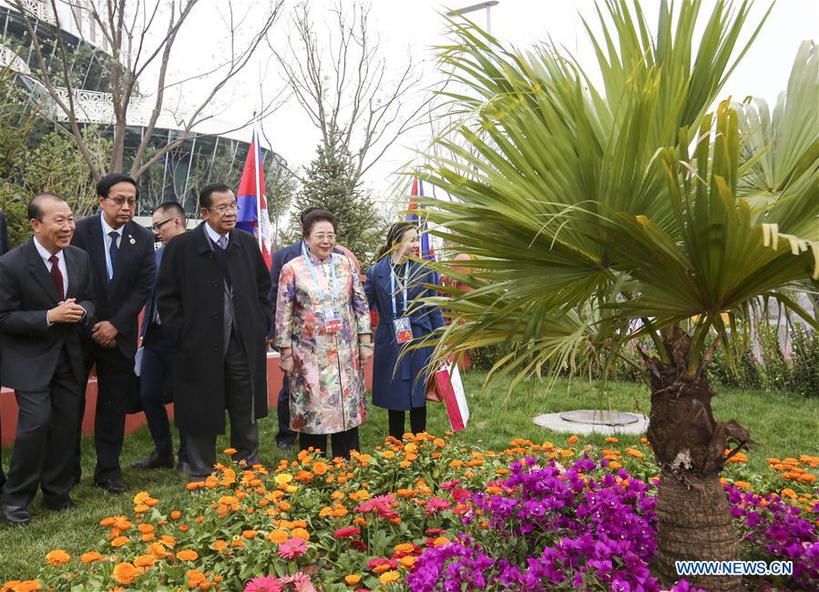 (EXPO 2019)CHINA-BEIJING-HORTICULTURAL EXPO-CAMBODIA GARDEN-HUN SEN-VISIT (CN)