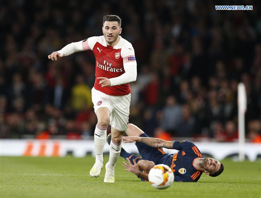 (SP)BRITAIN-LONDON-FOOTBALL-UEFA EUROPA LEAGUE-ARSENAL VS VALENCIA