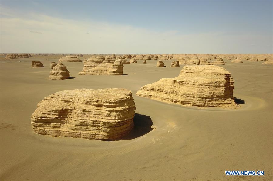 CHINA-GANSU-DUNHUANG-YARDANG GEOPARK