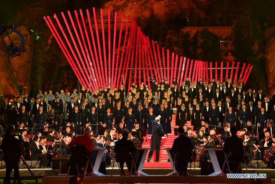 CHINA-SHAANXI-YAN'AN-YELLOW RIVER CANTATA CONCERT(CN)