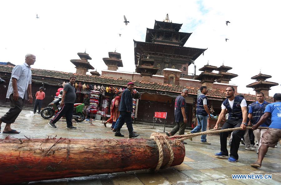 NEPAL-KATHMANDU-INDRAJATRA FESTIVAL-PREPARATION