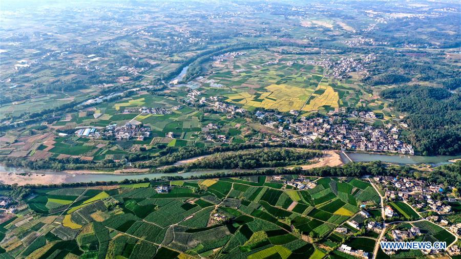 CHINA-GUANGXI-AUTUMN-AERIAL VIEW (CN)