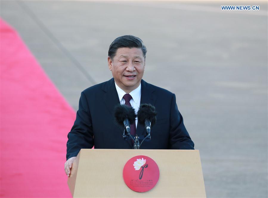 CHINA-MACAO-XI JINPING-ARRIVAL (CN)