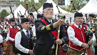 People participate in the 37th Montreal Highland Games