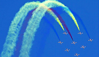 China air force stages stunning aerobatics performance