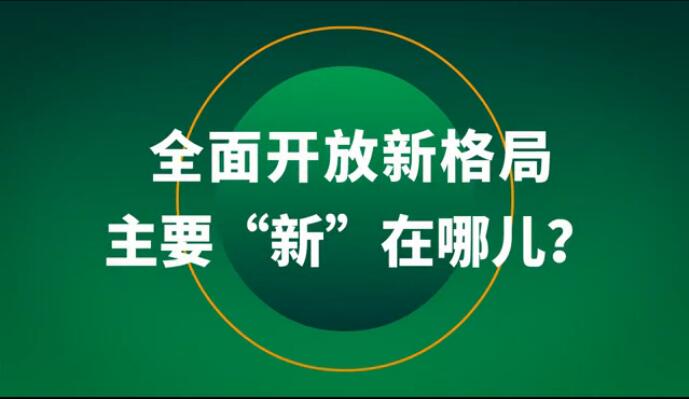 全面開放新格局主要“新”在哪兒？