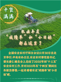 干貨滿滿！農(nóng)業(yè)年度“成績單”和“小目標”都在這里了